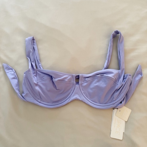 L*Space NWT Nancy Lee Bikini Bottom Bitsy Size L and Camellia top Wisteria L - Picture 11 of 16